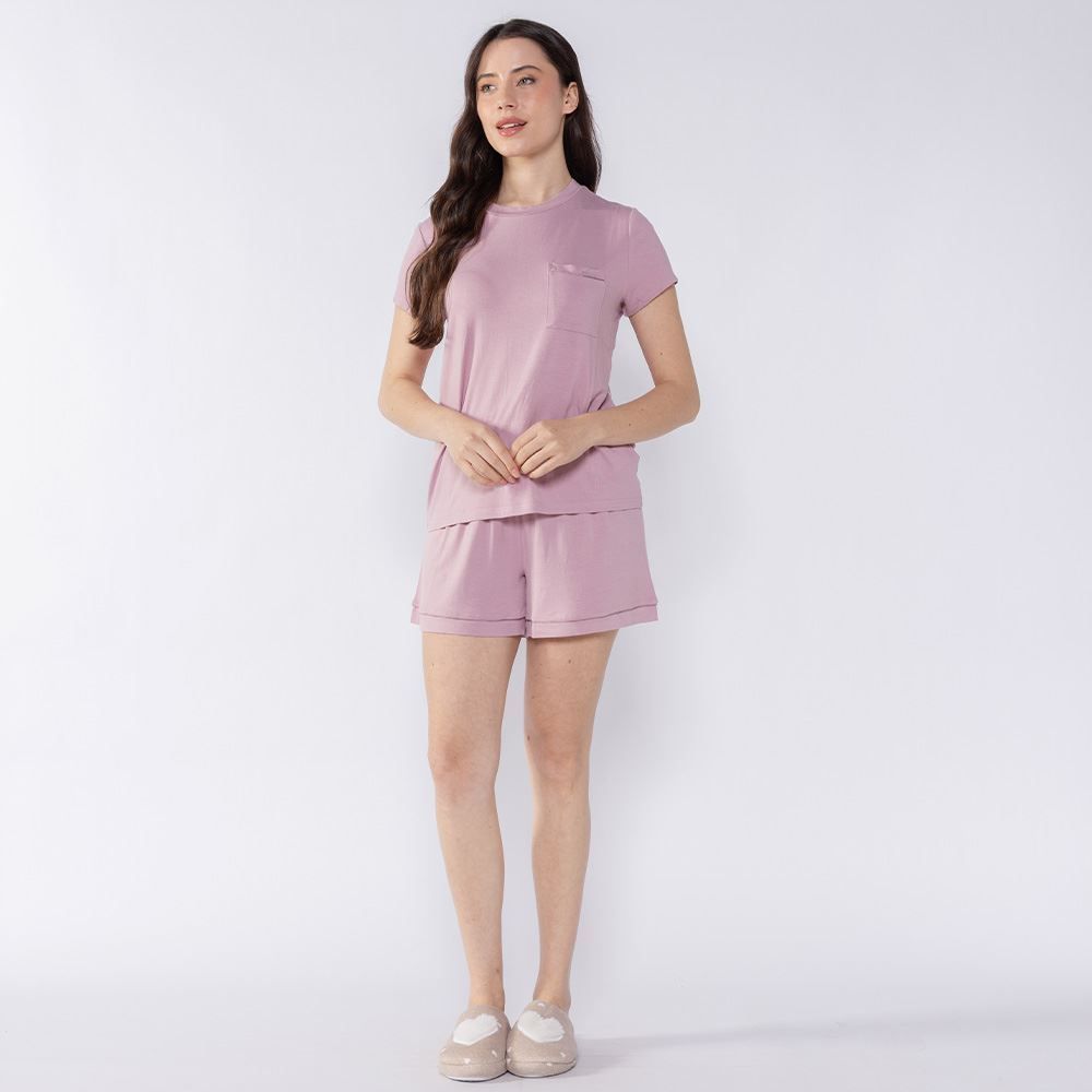 Pijama Feminino Curto Com Bolso Camila Moretti