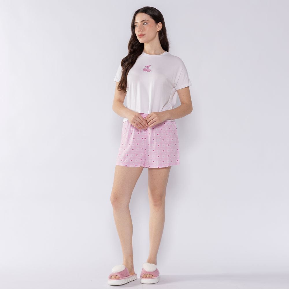 Pijama Feminino Curto De Viscose Camila Moretti