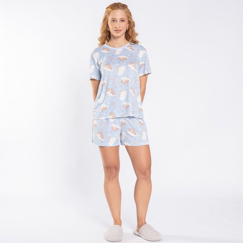 Pijama Feminino Curto Peletizado Camila Moretti