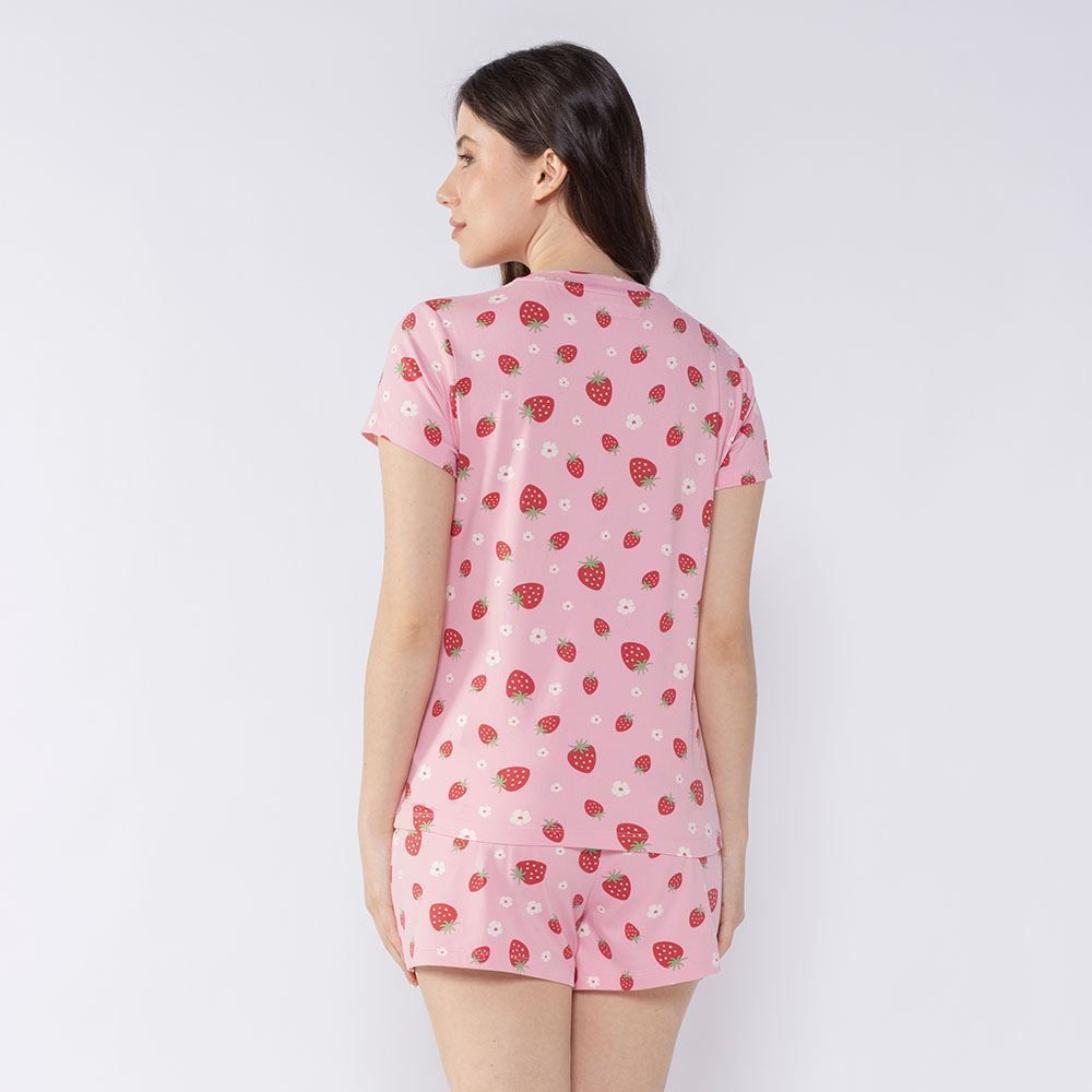 Pijama Feminino Curto De Morango Camila Moretti
