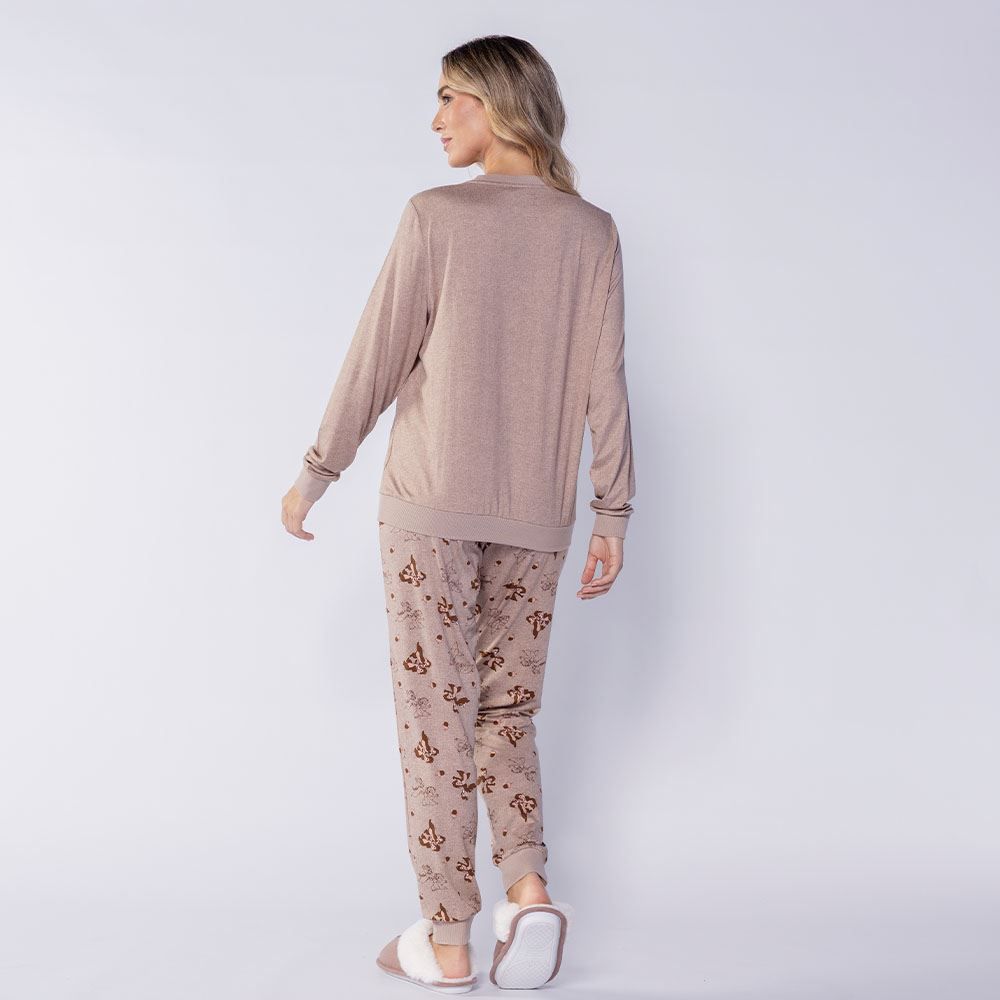 Pijama Feminino Longo Peletizado Disney