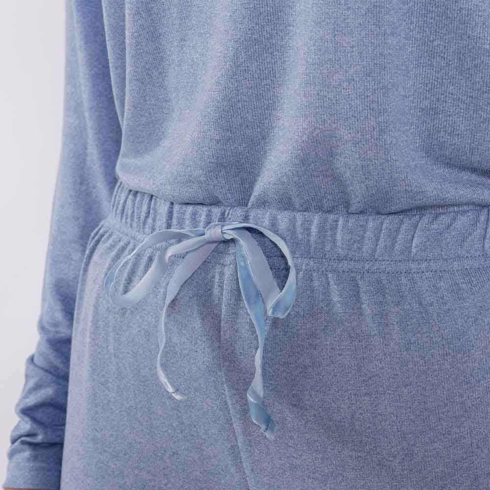 Pijama Feminino Gola V Em Malha Tricot Camila Moretti