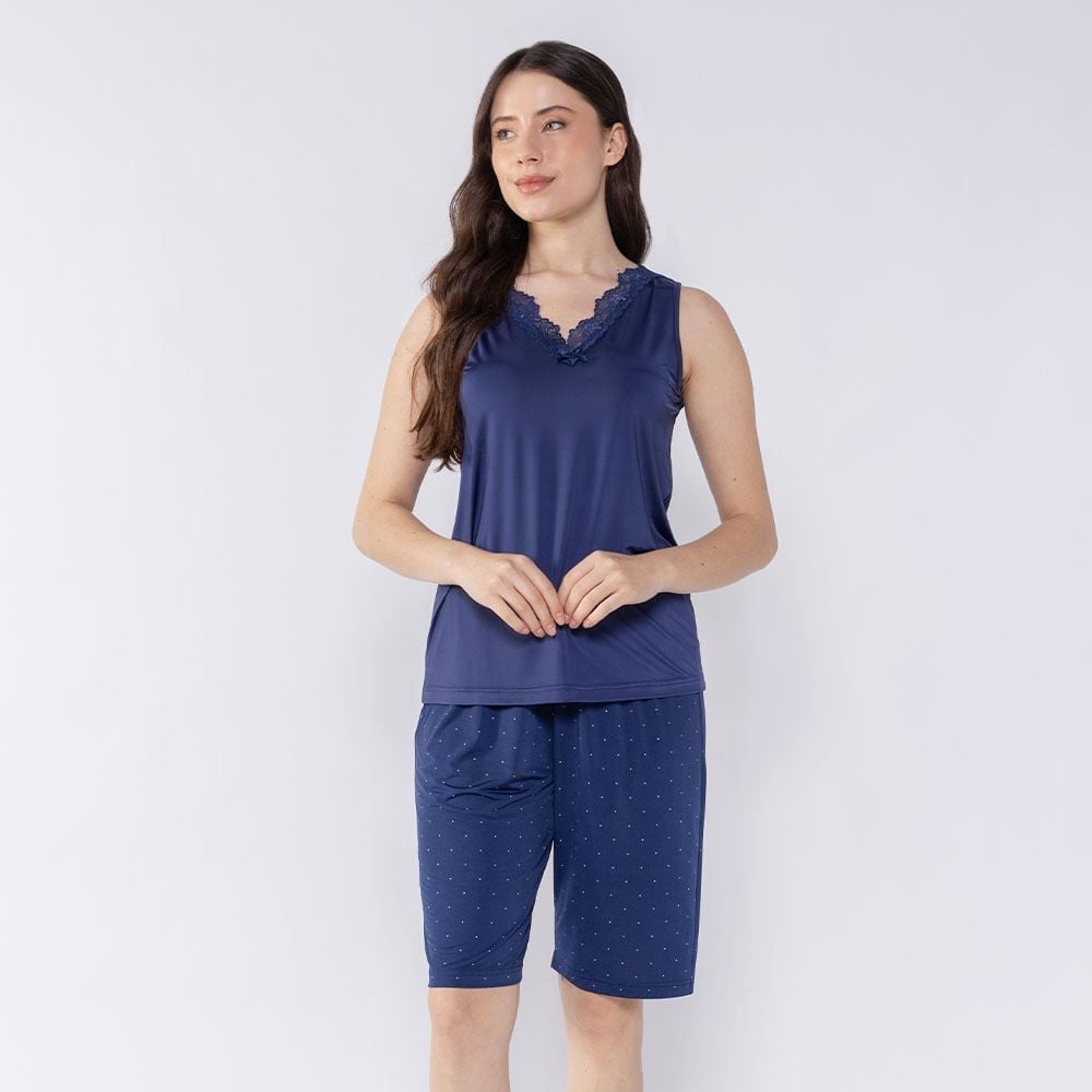 Pijama Feminino Regata Poá Holla