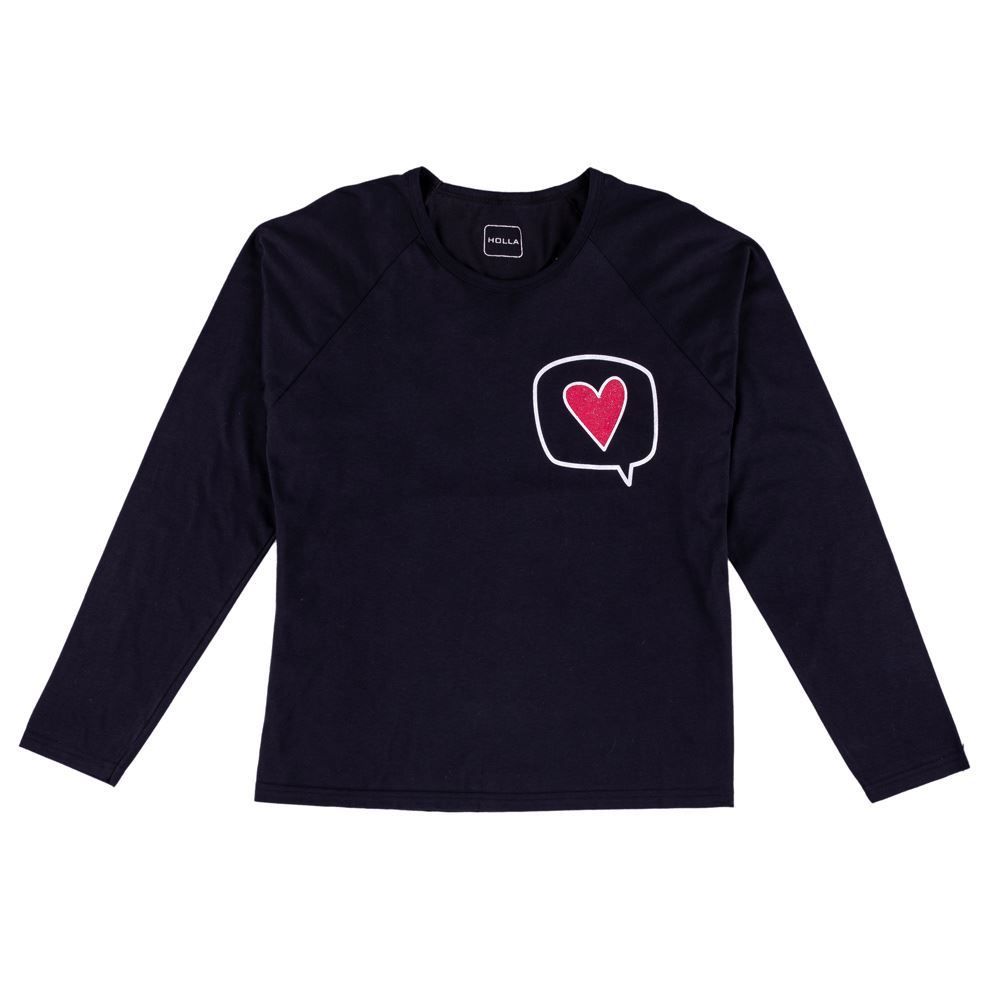 Pijama Feminino Longo Coração Holla