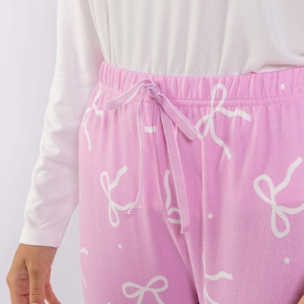 Pijama Feminino Longo Em Malha Tricot Camila Moretti