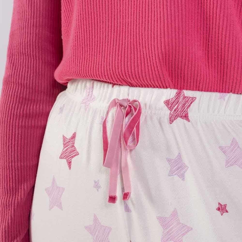 Pijama Feminino Longo Em Malha Tricot Camila Moretti