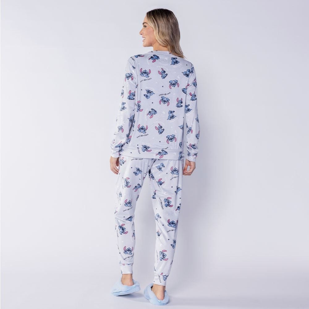Pijama Feminino Longo Em Plush Disney