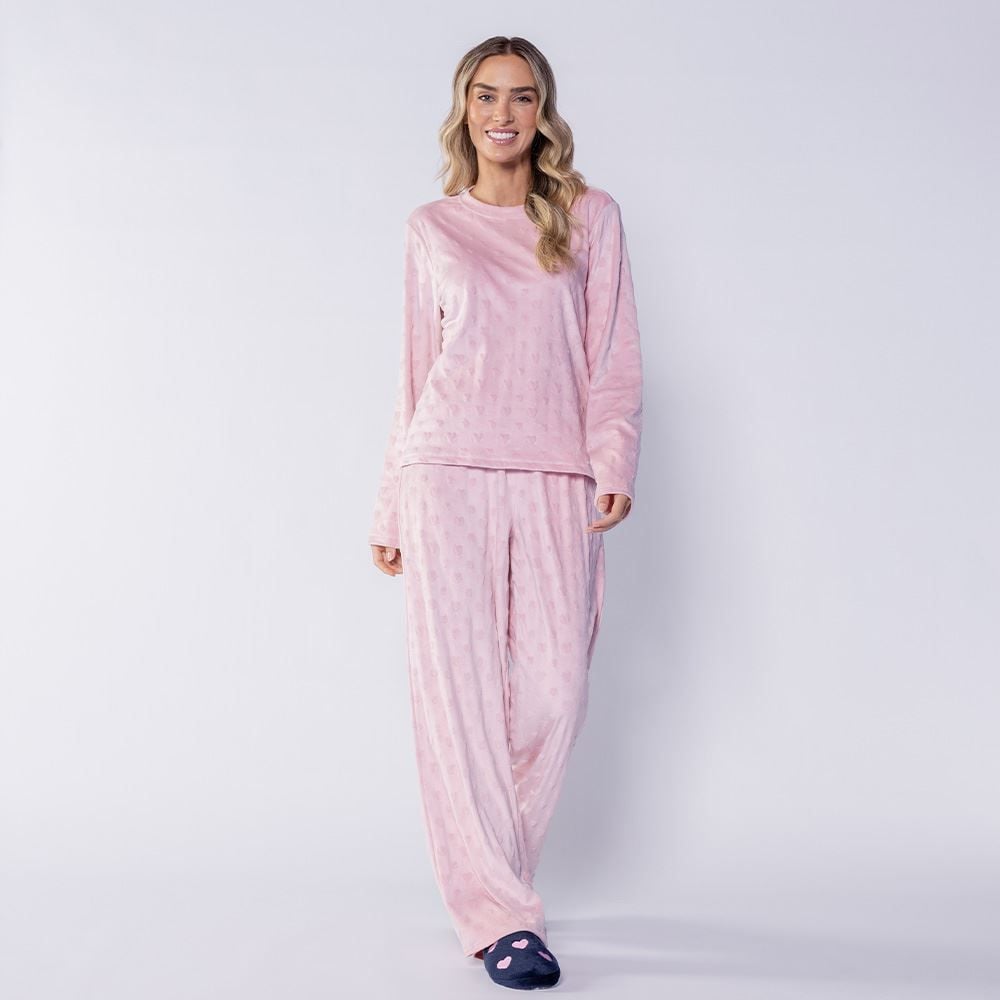 Pijama Feminino Longo Em Plush In Love Camila Moretti
