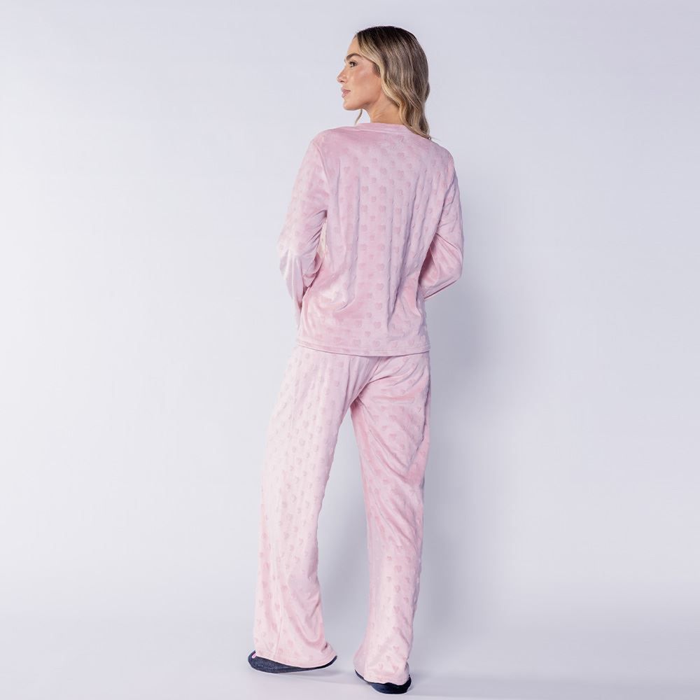 Pijama Feminino Longo Em Plush In Love Camila Moretti