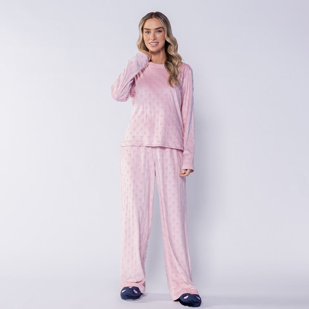 Pijama Feminino Longo Em Plush In Love Camila Moretti
