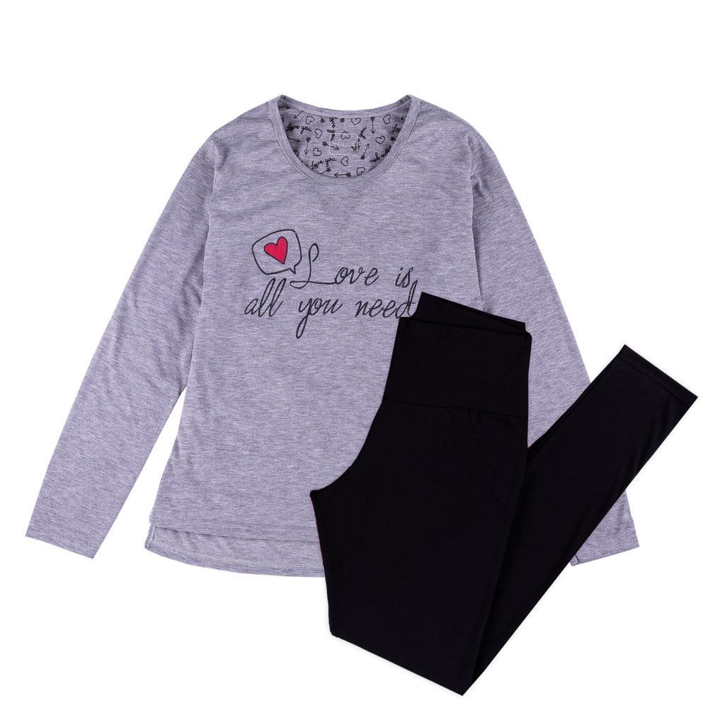 Pijama Feminino Longo Love Is All You Need Holla