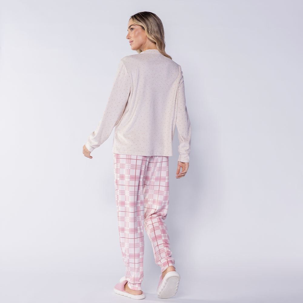 Pijama Feminino Longo Rainy Teddy Camila Moretti