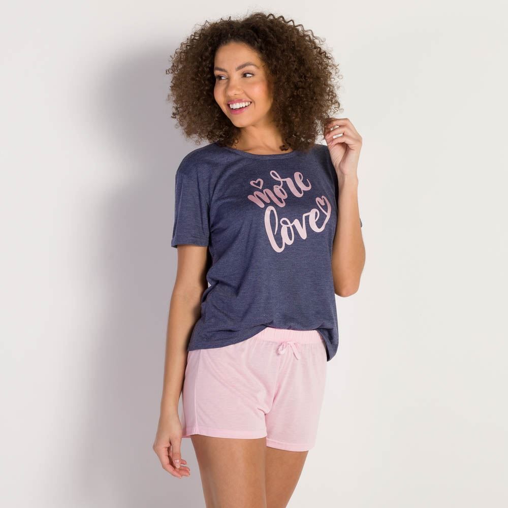 Pijama Feminino Malha More Love Holla
