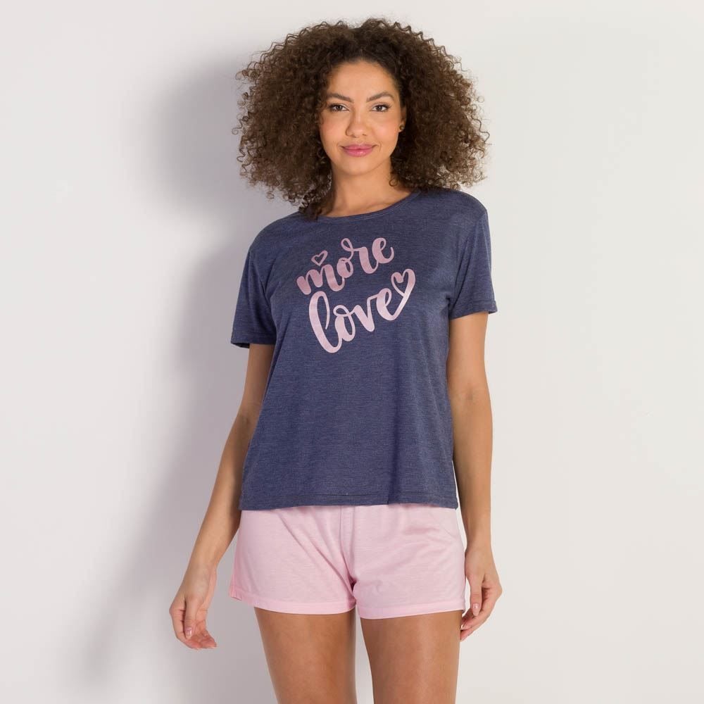 Pijama Feminino Malha More Love Holla