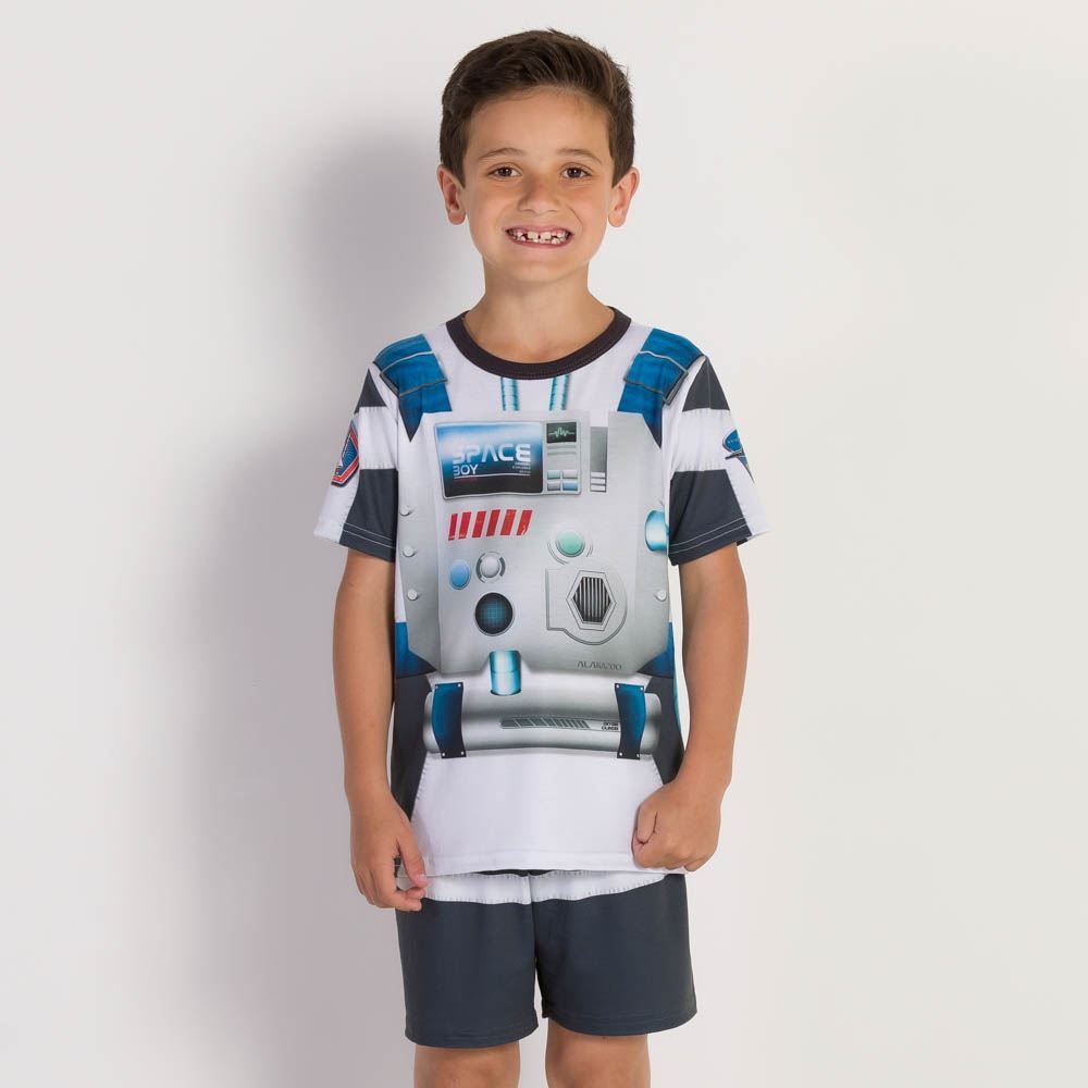 Pijama Infantil 04 a 10 Anos Malha Lightness Strech Alakazoo