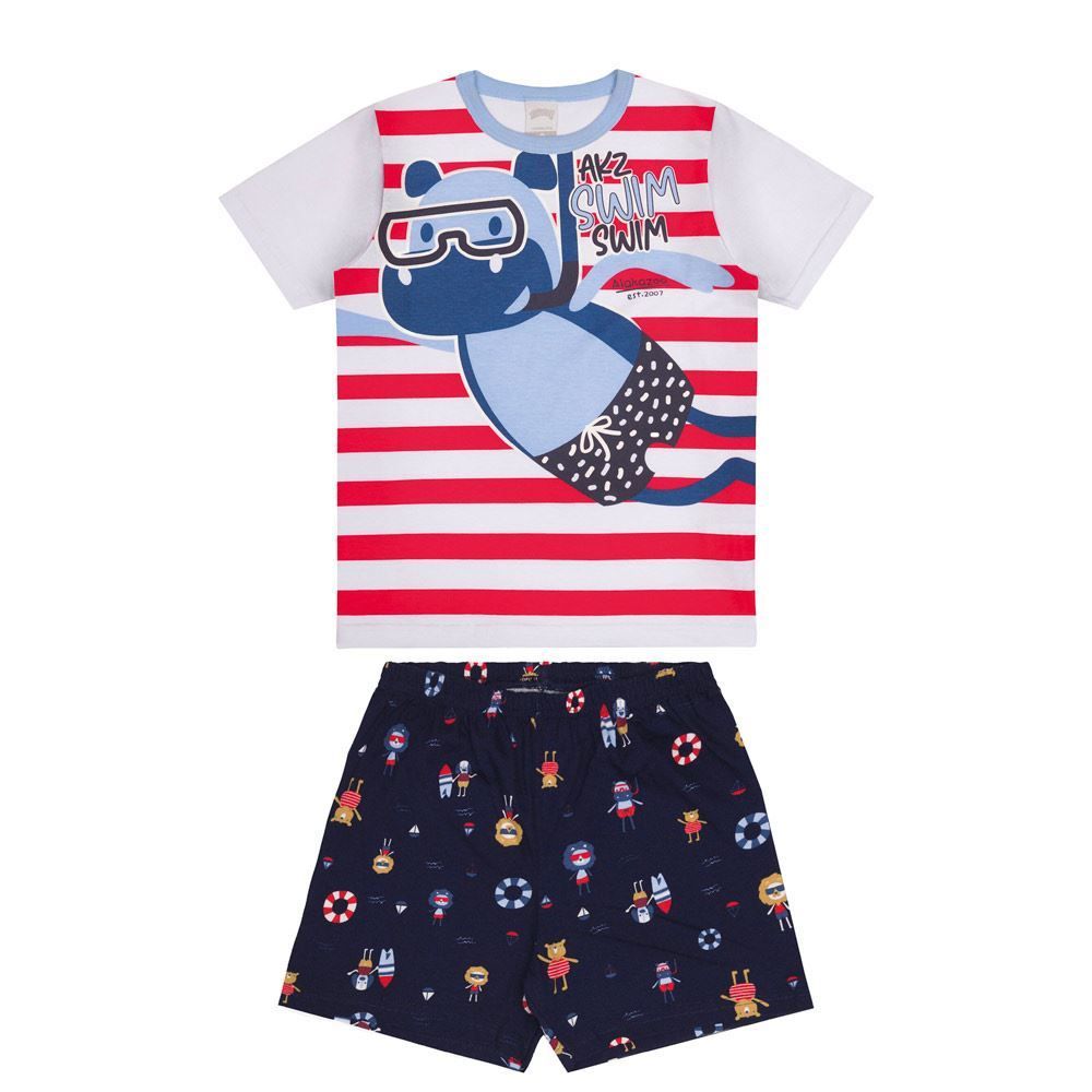 Pijama Infantil 04 a 10 Anos Manga Curta Alakazoo