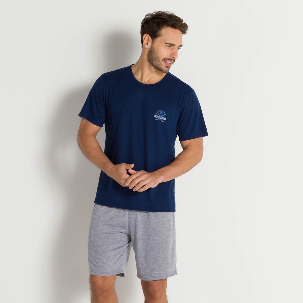 Pijama Jovem Curto Liso Marc Alain