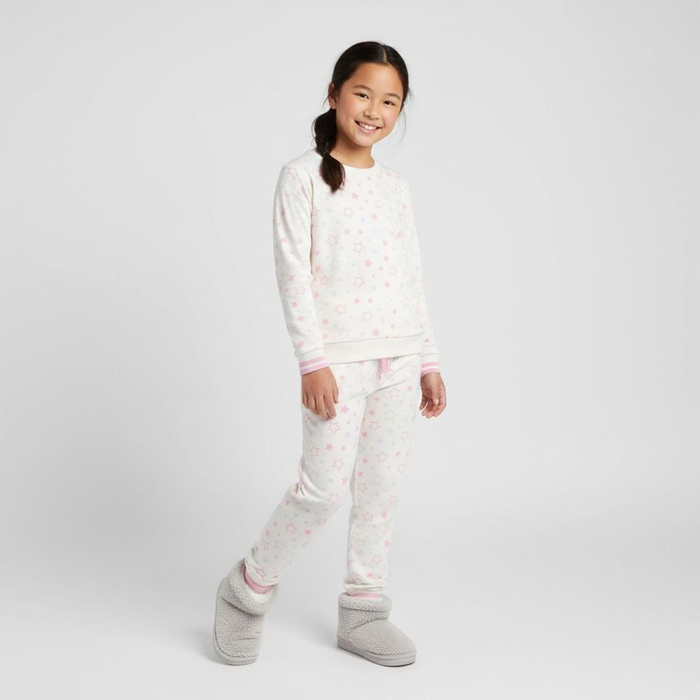 Pijama Juvenil Menina 12 a 16 Anos Peletizado Estrelas Marmelada