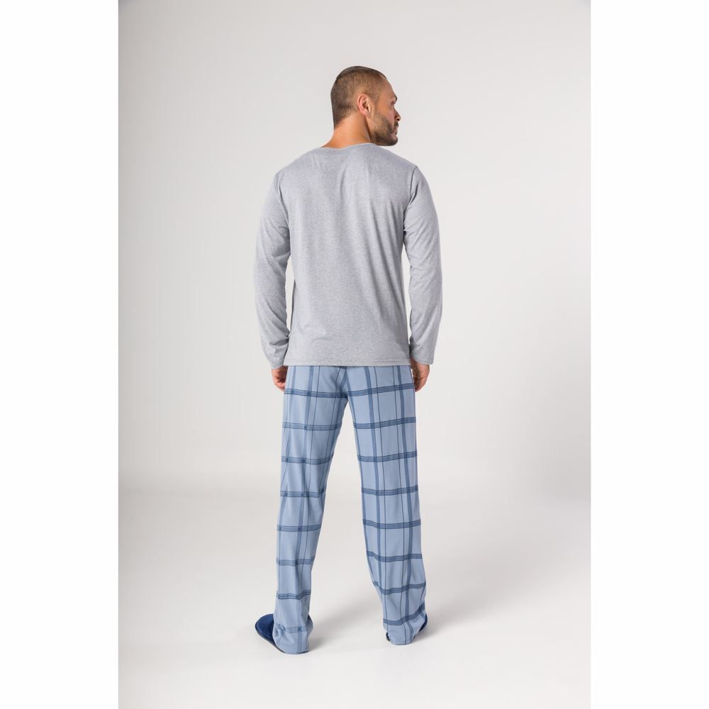 Pijama Longo Calça Xadrez Marc Alain
