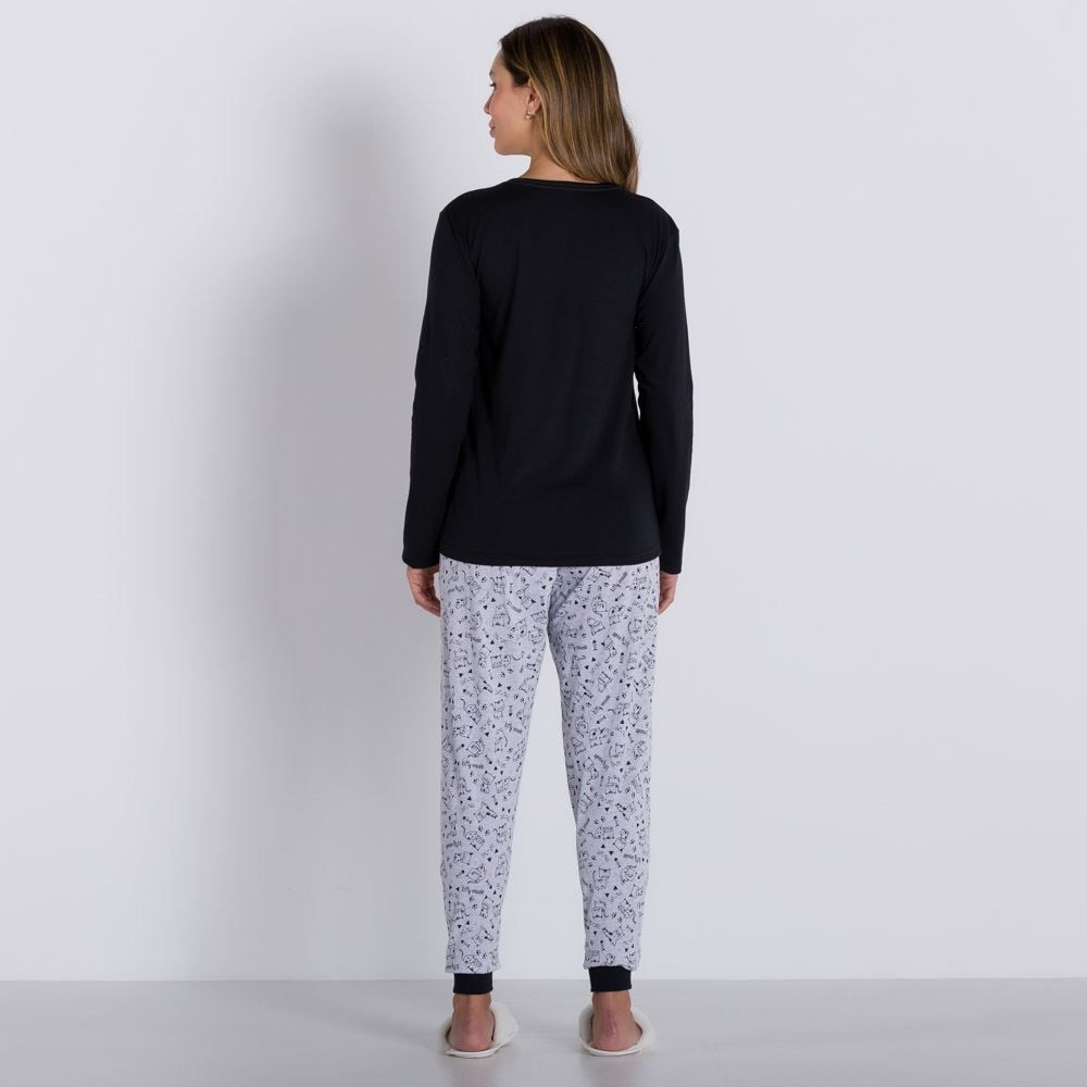 Pijama Longo Cats Holla 