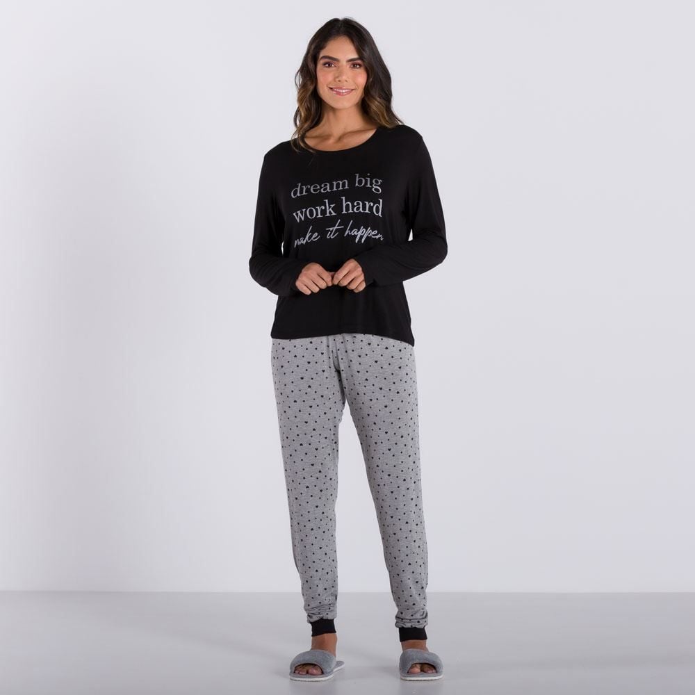 Pijama Longo de Viscose Dream Holla