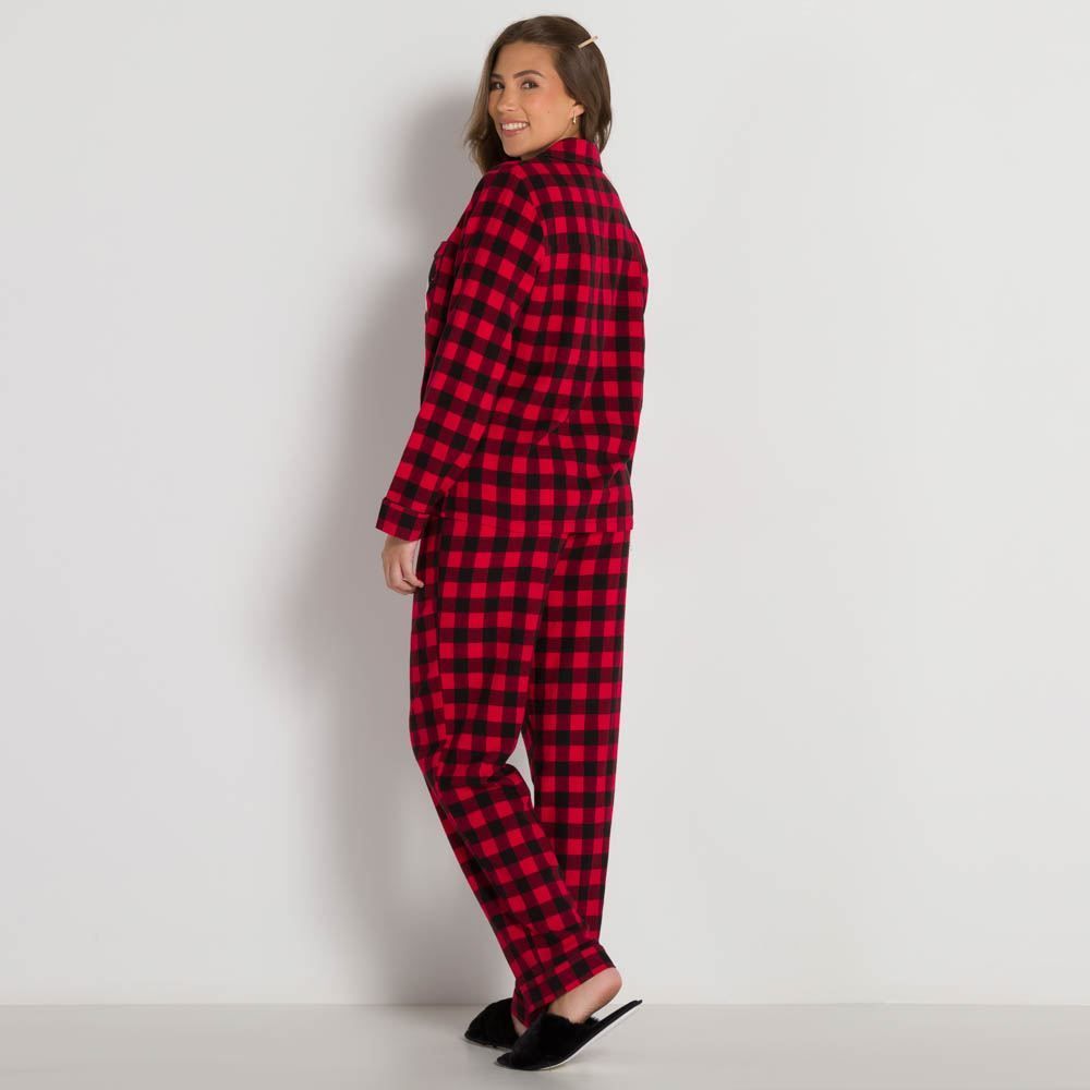 Pijama Longo Flanelado Mickey Disney
