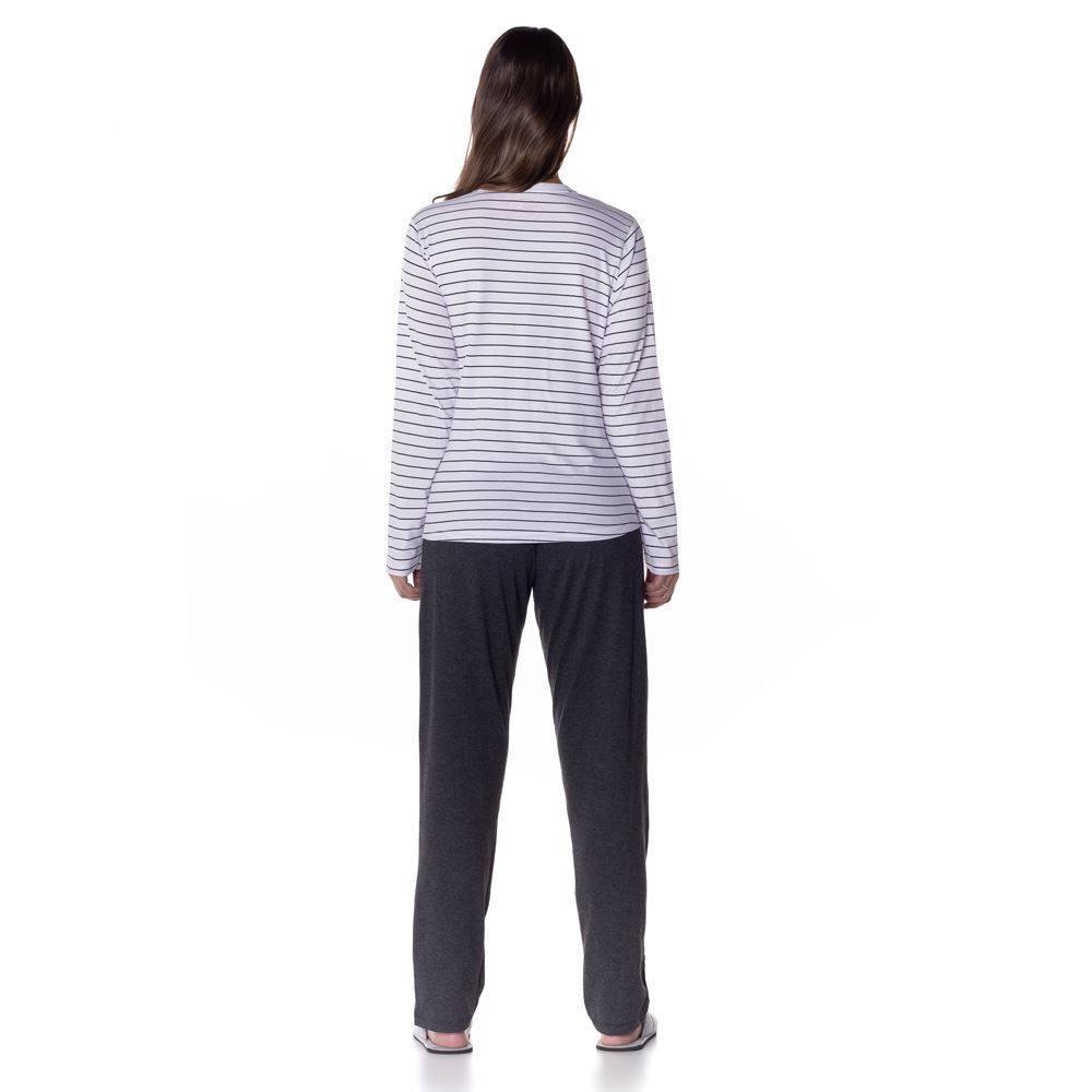 Pijama Longo Listrado Mickey Disney