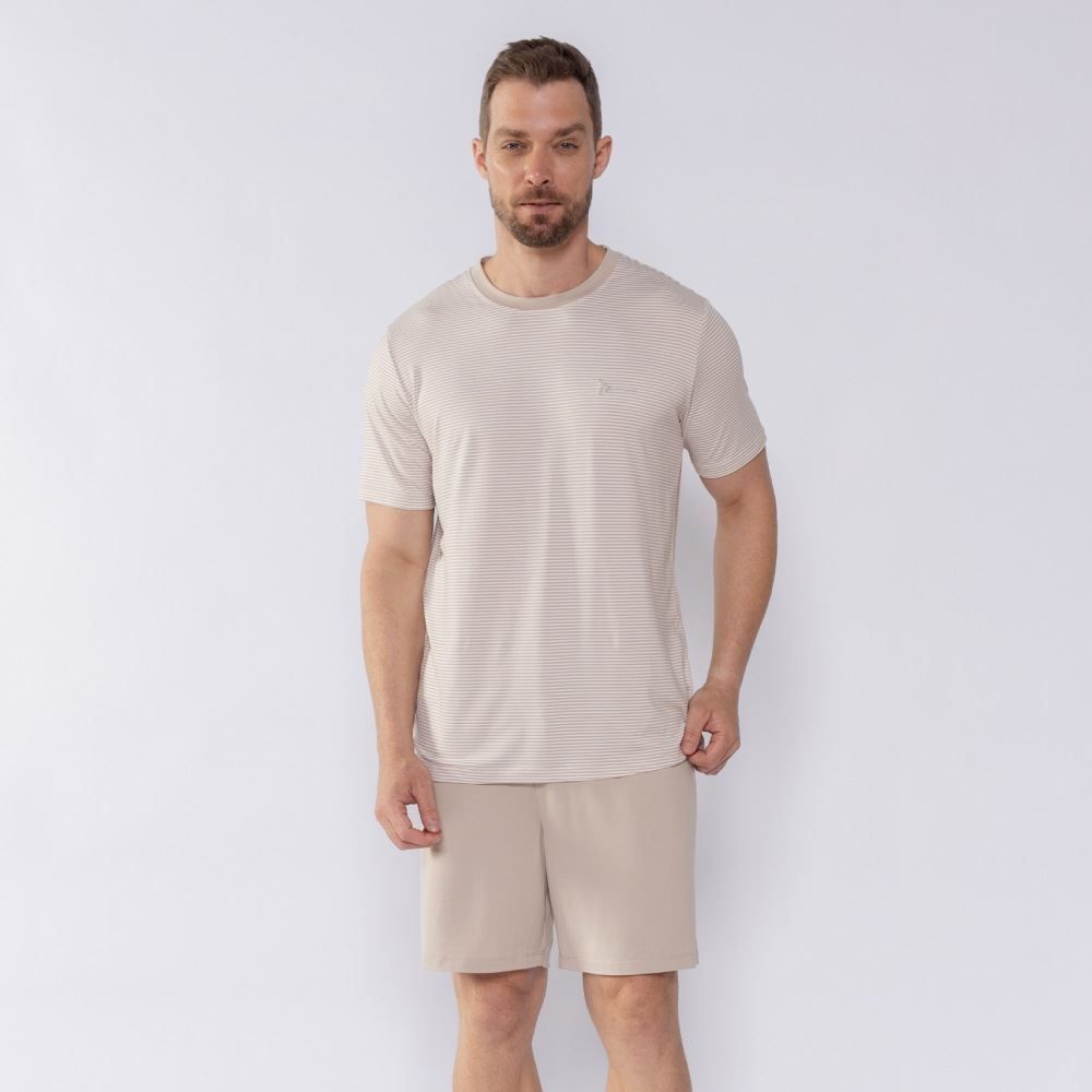 Pijama Masculino Curto Listrado Marc Alain