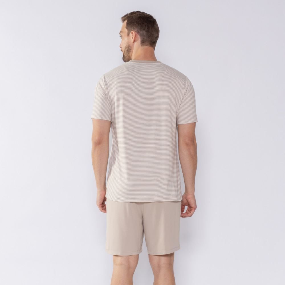 Pijama Masculino Curto Listrado Marc Alain