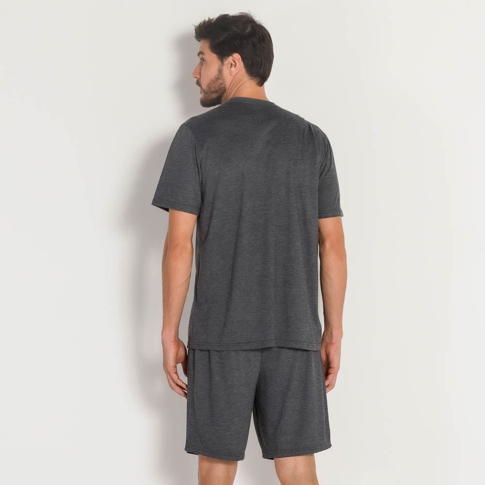 Pijama Masculino Aberto com Estampa Marc Alain