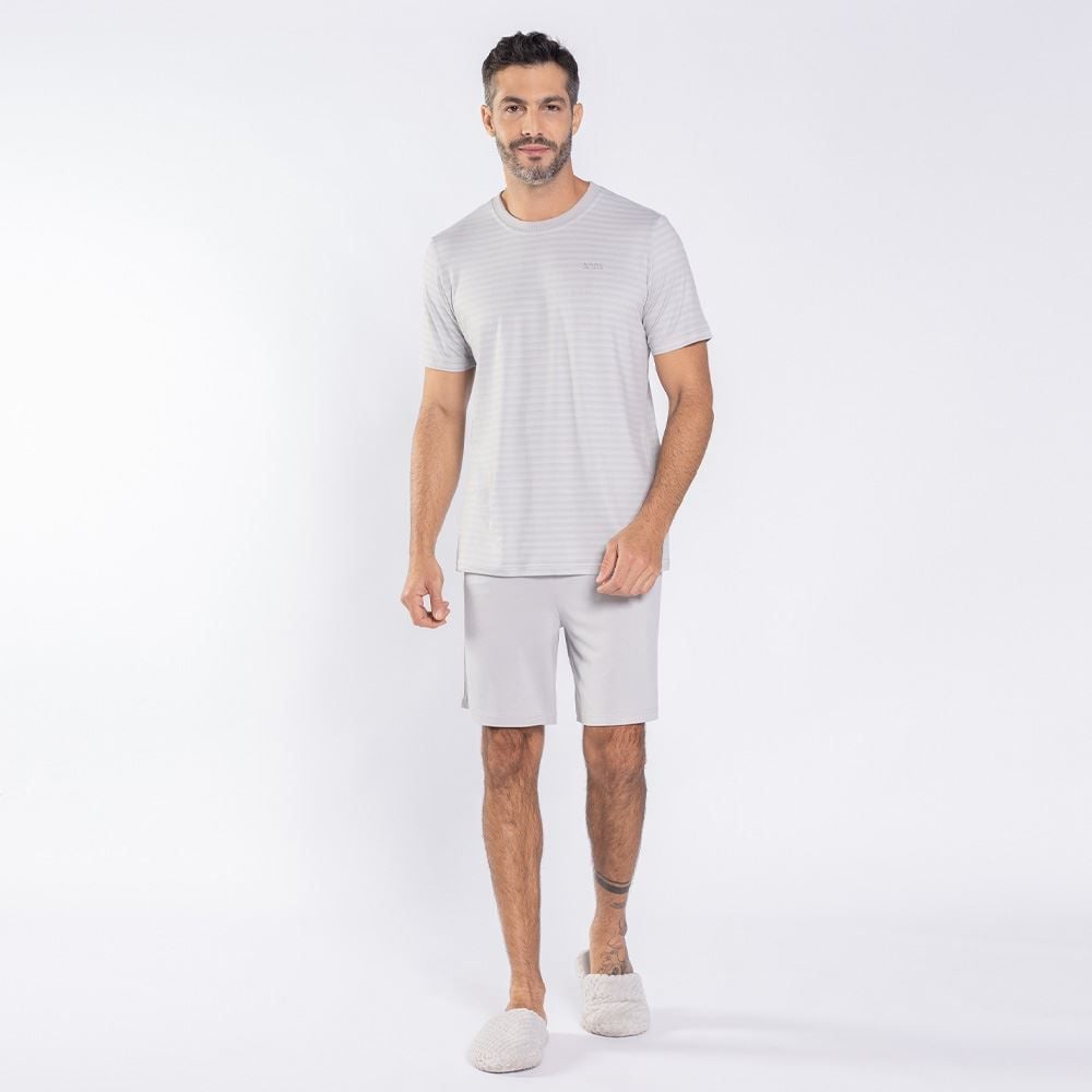 Pijama Masculino Curto Peletizado Marc Alain