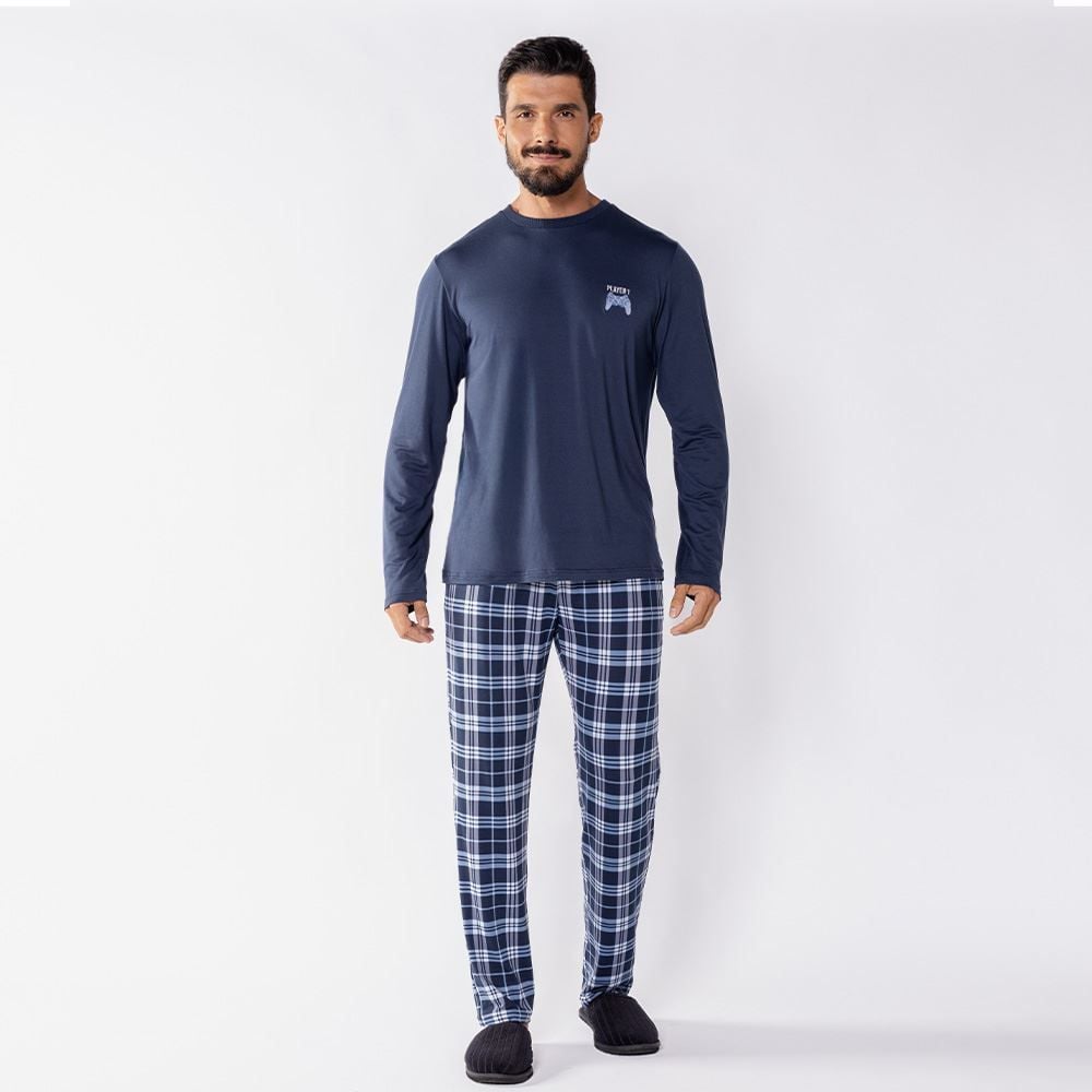 Pijama Masculino Longo Peletizado Marc Alain