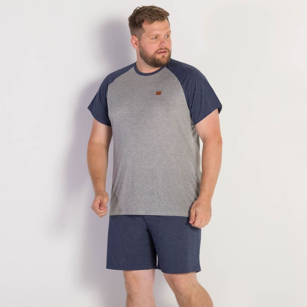 Pijama Masculino Mangas Raglan Marc Alain Plus