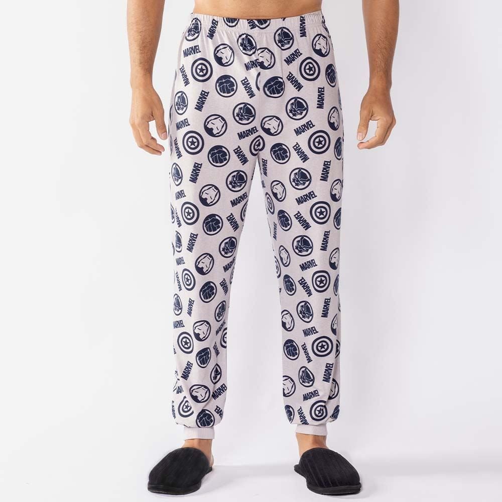 Pijama Masculino Longo Peletizado Marvel