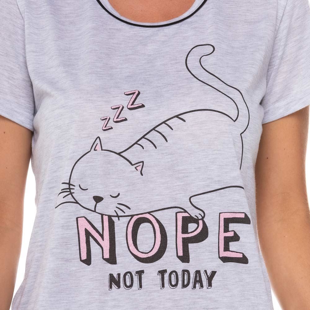 Pijama Meia Estação Cats Nope Holla