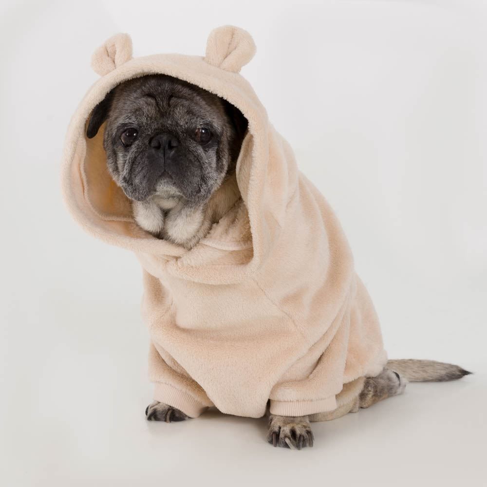 Pijama Pet Fleece Com Capuz Hot Dog