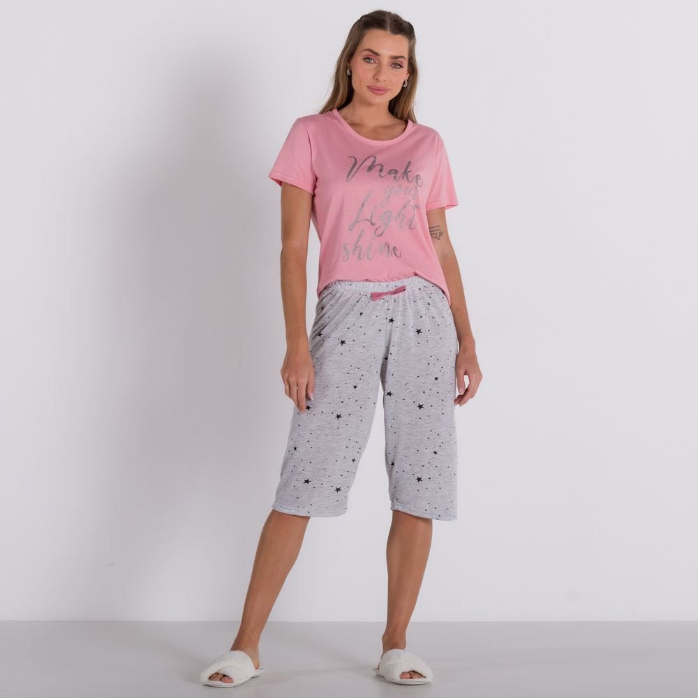 Pijama Shine Com Capri Holla