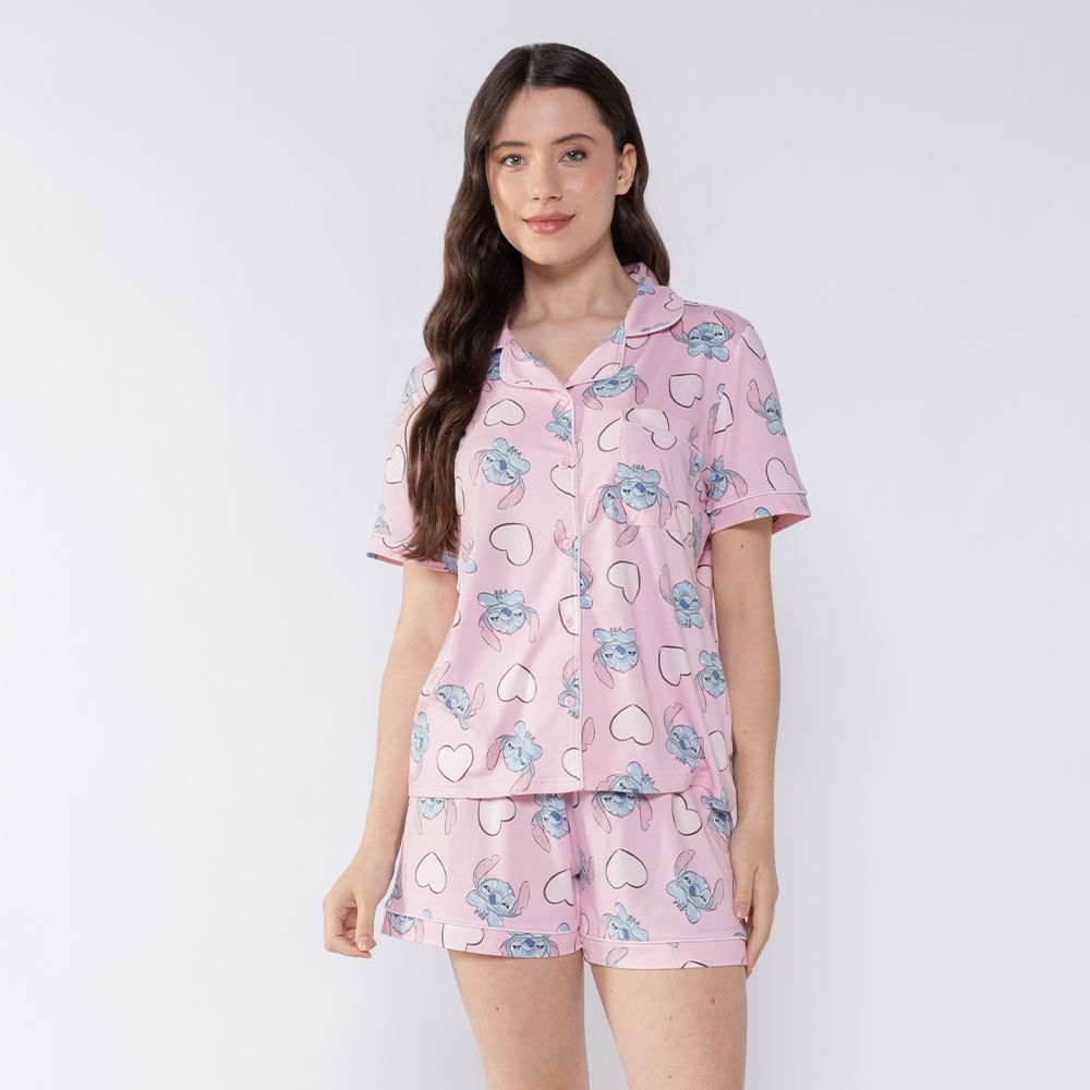 Pijama Stitch Feminino Americano Disney