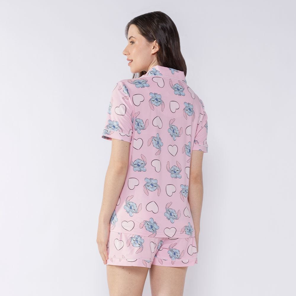 Pijama Stitch Feminino Americano Disney