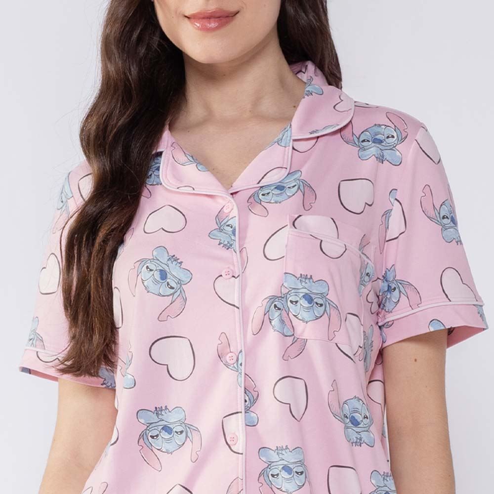 Pijama Stitch Feminino Americano Disney