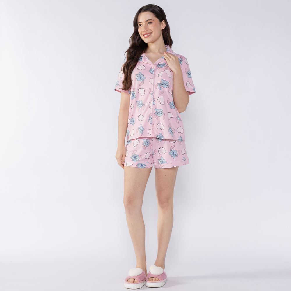 Pijama Stitch Feminino Americano Disney