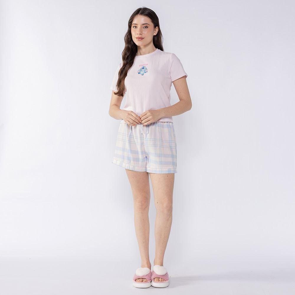Pijama Stitch Feminino Curto Disney
