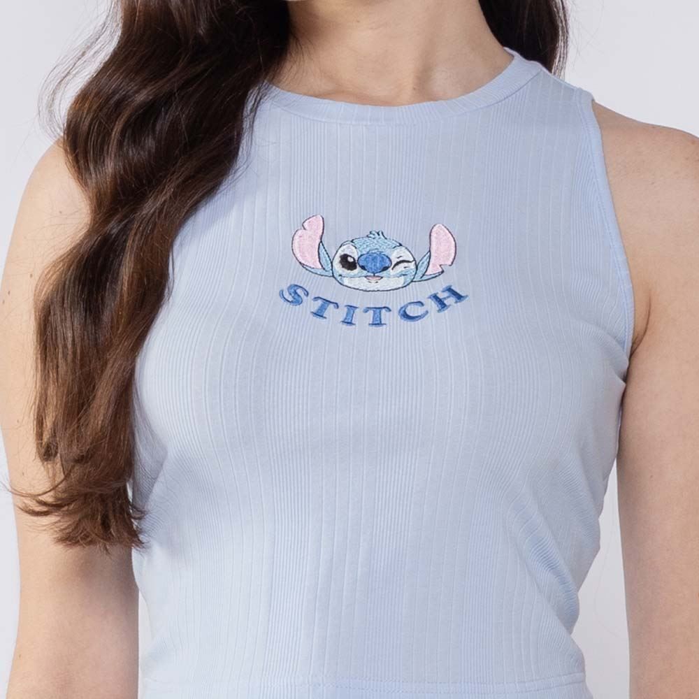 Pijama Stitch Feminino Regata Cropped Disney