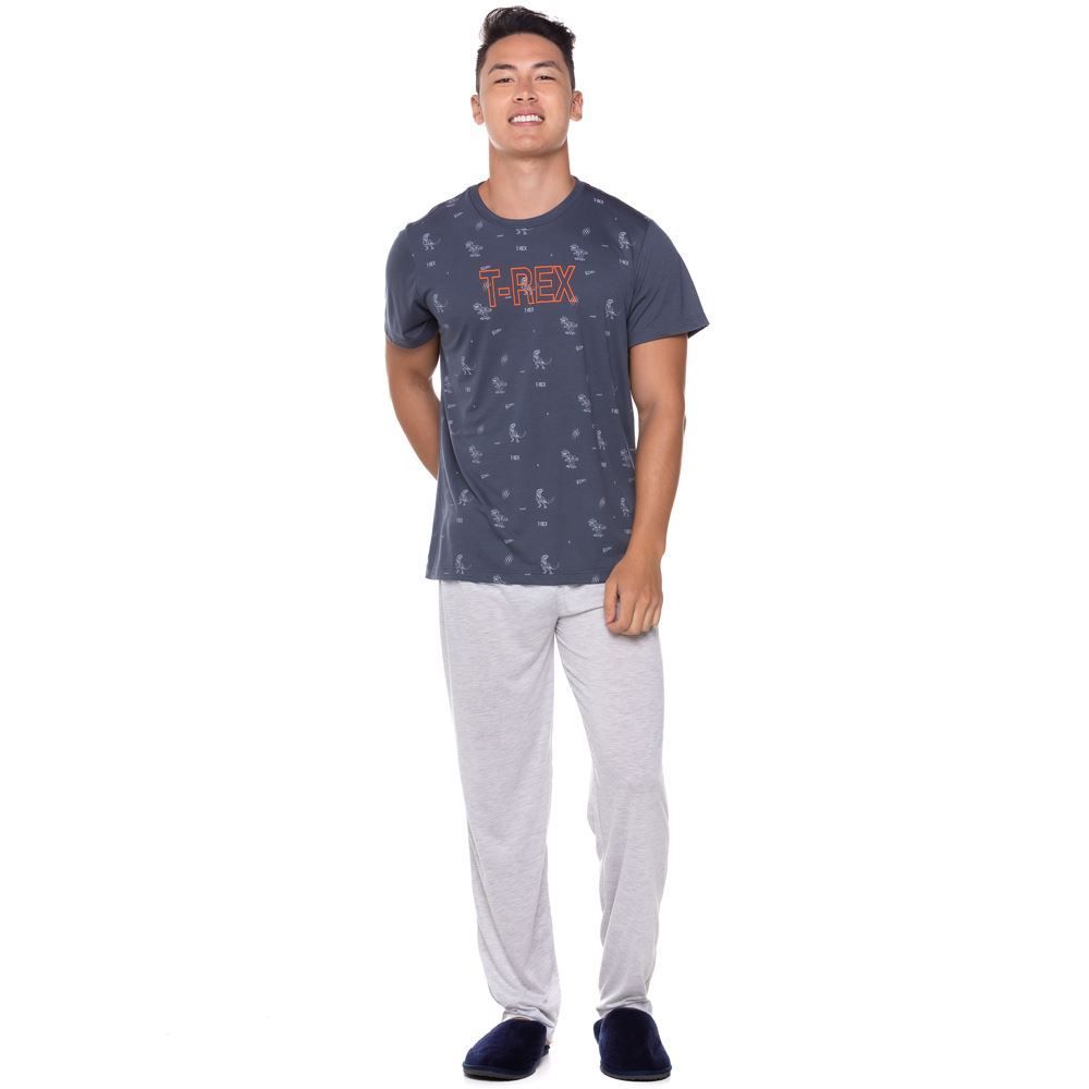 Pijama T-Rex com Detalhes em Neon Marc Alain