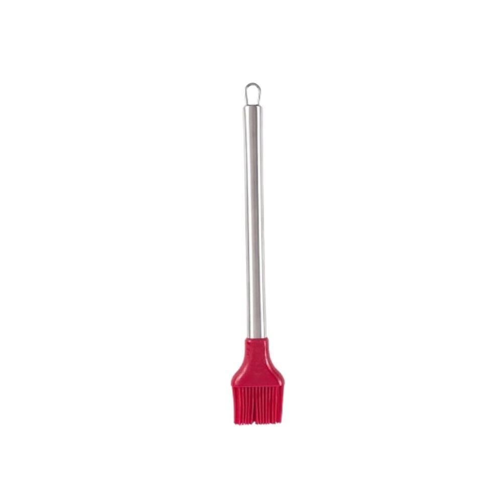 Pincel Culinário De Silicone Cabo Inox Havan Casa 31,5Cm - Vermelho