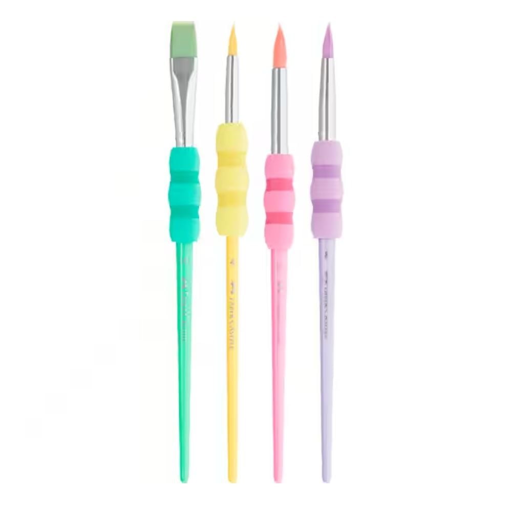 Pincel Soft Touch Faber-Castell - 4 Unidades