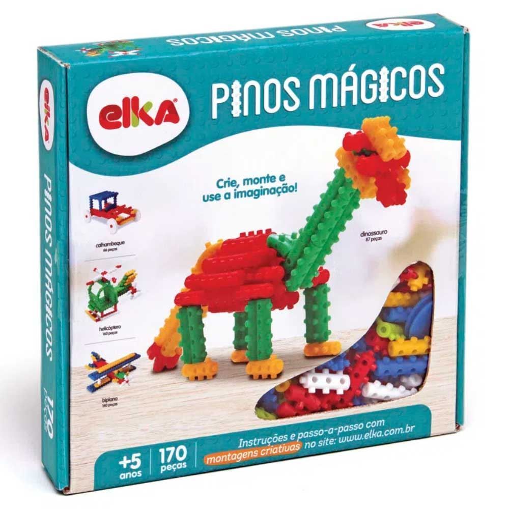 Pinos Mágicos Caixa Pequena 170 Peças Elka - 90