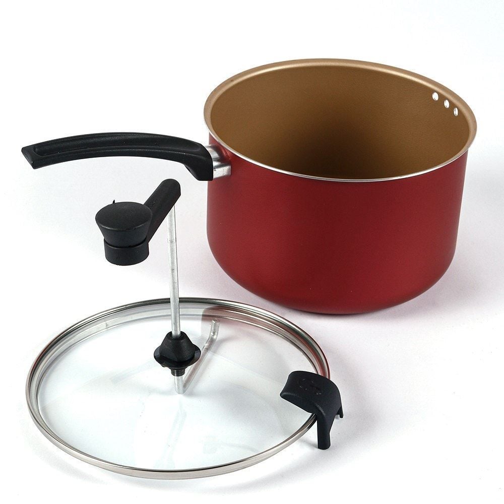 Pipoqueira Antiaderente Com Tampa De Vidro Magnific Panelux 20Cm - Cereja