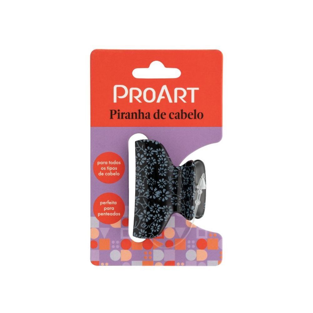 Piranha Estampada Florzinha Proart - Preta