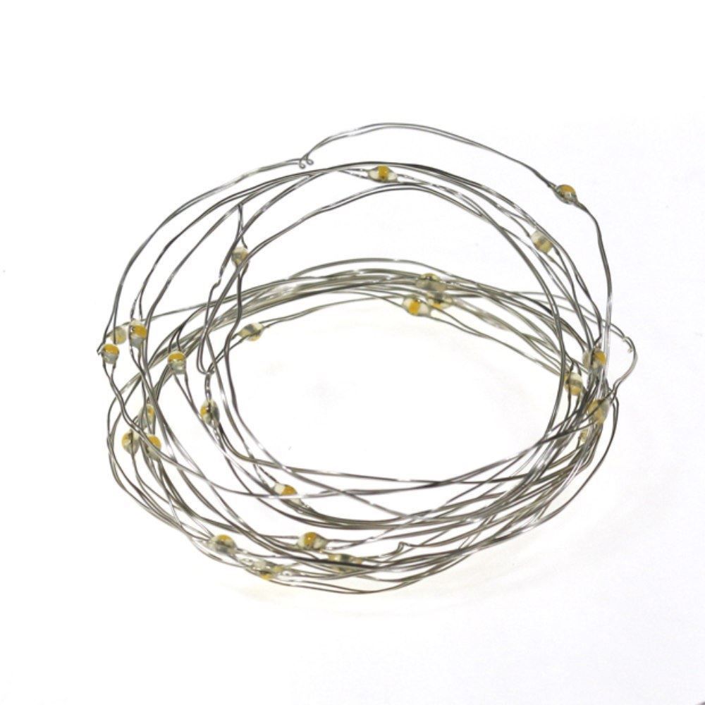 Pisca-Pisca Cordão Arame Estático Colorido 30 Leds Taschibra - Pilha